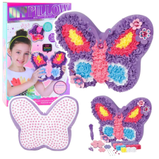 Lean Toys 27411 DIY kreatív szett, lila pillangó párna kreatív és készségfejlesztő