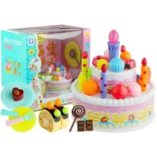 Lean Toys 3590 Születésnapi torta gyertyákkal és fagylalttal konyhakészlet