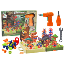Lean Toys 3D Építőipari Puzzle Blocks DIY dinoszauruszok szétszerelő fúró építkezés