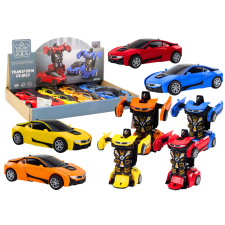 Lean Toys Auto-Robot 2 az 1-ben Robot 4 színben autópálya és játékautó