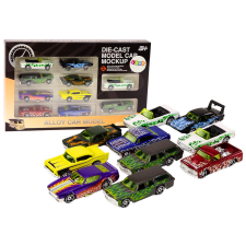 Lean Toys Autórugós készlet 1:64 Fém 10 db autópálya és játékautó