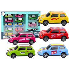 Lean Toys Autós készlet, rugók, meghajtó, színes, 12 darabos autópálya és játékautó