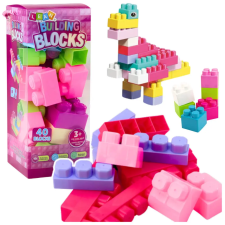 Lean Toys Blocks In Box Nagy építőkészlet színes 40db. építkezés
