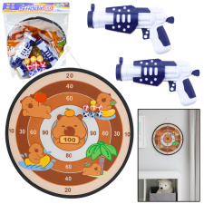 Lean Toys Capybara Dartboard Skill Game Velcro Balls Guns 73.5 cm oktatójáték