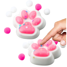 Lean Toys Cat Paw Anti-Stress Sensory Squishy White-Pink oktatójáték