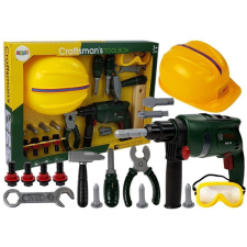 Lean Toys DIY készlet akkumulátoros fúrószemüveg és sisak barkácsolás, építés