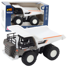 Lean Toys Dömper építési fém alkatrészek meghajtó fehér autópálya és játékautó