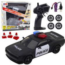 Lean Toys Drift Sportautó Cserélhető Kerekek Távirányítós RC 4WD Police távirányítós modell