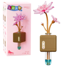 Lean Toys Építőelemek Lotus Flower Pink üvegben 376 db. építkezés