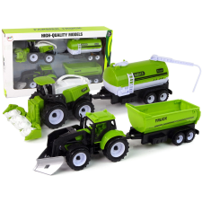 Lean Toys Farm Vehicle Set Tractor Harvester Tartályos Félpótkocsi autópálya és játékautó