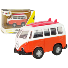 Lean Toys Fém kirándulóbusz autópálya és játékautó