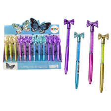 Lean Toys Golyóstoll Bow Diamonds Blue Refill 0,7mm keverékkel toll