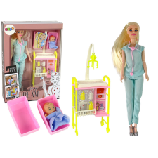 Lean Toys Gyermek baba Doctor hosszú haj kiegészítők baba