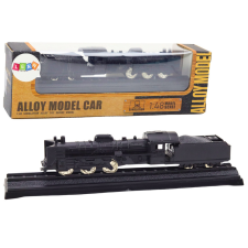Lean Toys Gyűjthető Model Train Wagon Mozdony 1:48 Metal Black kisvasút