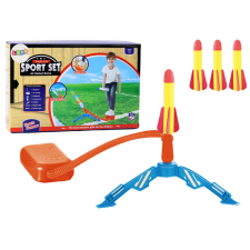 Lean Toys Hab rakétavető szivattyú 3 db sárga oktatójáték