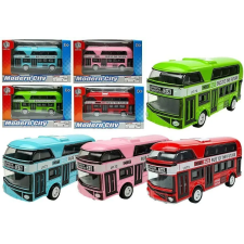 Lean Toys Halmozási meghajtó busz 4 színben autópálya és játékautó