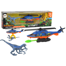 Lean Toys Helikopter Helikopter Dinoszaurusz Park Kék Dino Park Szett játékfigura