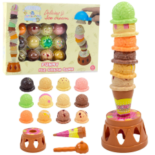 Lean Toys Ice Cream Tower Árkádjáték Színes gombok 17 db. oktatójáték