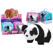Lean Toys Interactive Plush Panda In Pink Blue Transporter plüssfigura