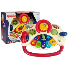 Lean Toys Interaktív baba kormánykerék Piano Animal Sounds Phone készségfejlesztő