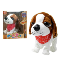 Lean Toys Interaktív kutya pórázon ugat farokérzékelők plüssfigura