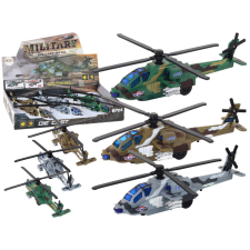 Lean Toys Katonai helikopter Katonai helikopter alumínium kevert hangfények helikopter és repülő