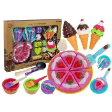 Lean Toys Készlet édességek desszertek fagylalt sütik kiegészítők konyhakészlet