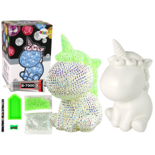 Lean Toys Kreatív Unicorn Kit DIY Diamonds Crystals Green kreatív és készségfejlesztő