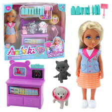 Lean Toys Mini baba állatorvos kutya macska kezelési kiegészítők készlet baba