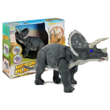 Lean Toys Nagy, elemmel működő dinoszaurusz Triceratops szürke elektronikus játék