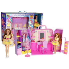 Lean Toys Öltöző fénnyel és tükörrel. 26 cm baba. Ruhakészlet. Kiegészítők baba