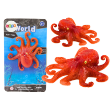 Lean Toys Orange Sea World gumi polip figura játékfigura