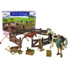 Lean Toys Összeszerelhető farm figurakészlet, fából készült lófarm játékfigura