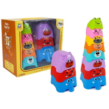 Lean Toys Piramis egy baba Animals Cups készségfejlesztő