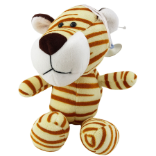 Lean Toys Plüss játék tigris tapadókorongos krémmel 23 x 12 cm plüssfigura