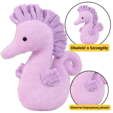 Lean Toys Plüss kabalája bújós játék vízi ló lila 25cm plüssfigura