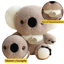 Lean Toys Plüss Mascot ennivaló Koala Bear szürke 23cm plüssfigura