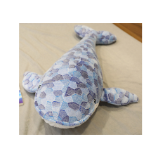 Lean Toys Plüss Whale Mascot szürke 90 cm plüssfigura