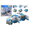 Lean Toys Police Truck Construction Bricks 6in1 Set Police Vehicles 1000pcs