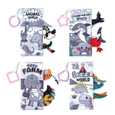 Lean Toys Puha oktató érzékszervi könyv készlet kisgyermekek számára 4db készségfejlesztő