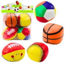 Lean Toys Puha sportlabdák kosárlabda rögbi futball 4db-os baseball készlet készségfejlesztő