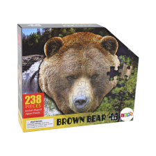 Lean Toys Puzzle 237 db Barnamedve fej téma puzzle, kirakós