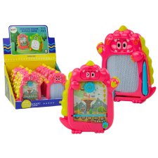 Lean Toys Rajztábla zsebjáték 2 az 1-ben Pink Dinosaur oktatójáték