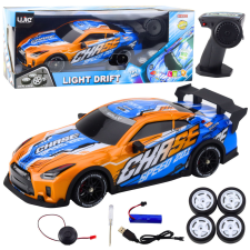 Lean Toys RC sportautó narancssárga megvilágított drift karosszériával távirányítós modell
