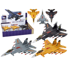 Lean Toys Repülőgép modell súrlódó hajtással, szürke, fekete vagy sárga helikopter és repülő