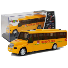 Lean Toys Spring Drive iskolabusz. Fények és hangok. Ajtók nyitása autópálya és játékautó