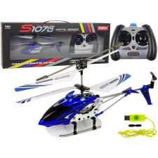 Lean Toys SYMA S107G helikopter + Távirányító + Újratölthető akkumulátor Kék távirányítós modell