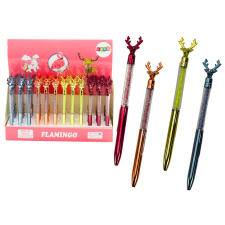 Lean Toys Szarvas golyóstoll kék fekete utántöltő 0,7 mm keverék toll