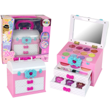 Lean Toys Szépségkészlet bőröndben, rózsaszín fehér szépségszalon