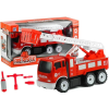 Lean Toys Szétszedhető tűzoltó-mentő teherautó kis szerelő kerékkulcs csavarhúzó